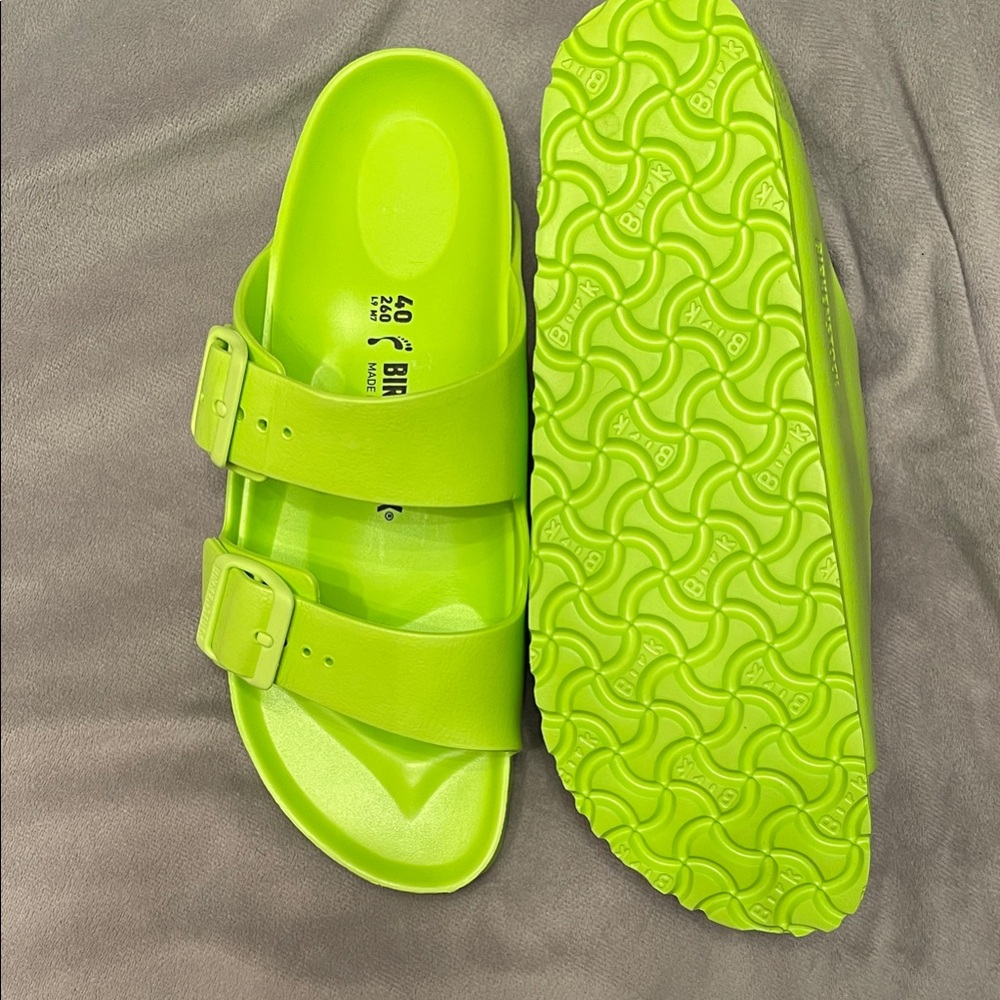 Birkenstock Adult Neon Green Sandals